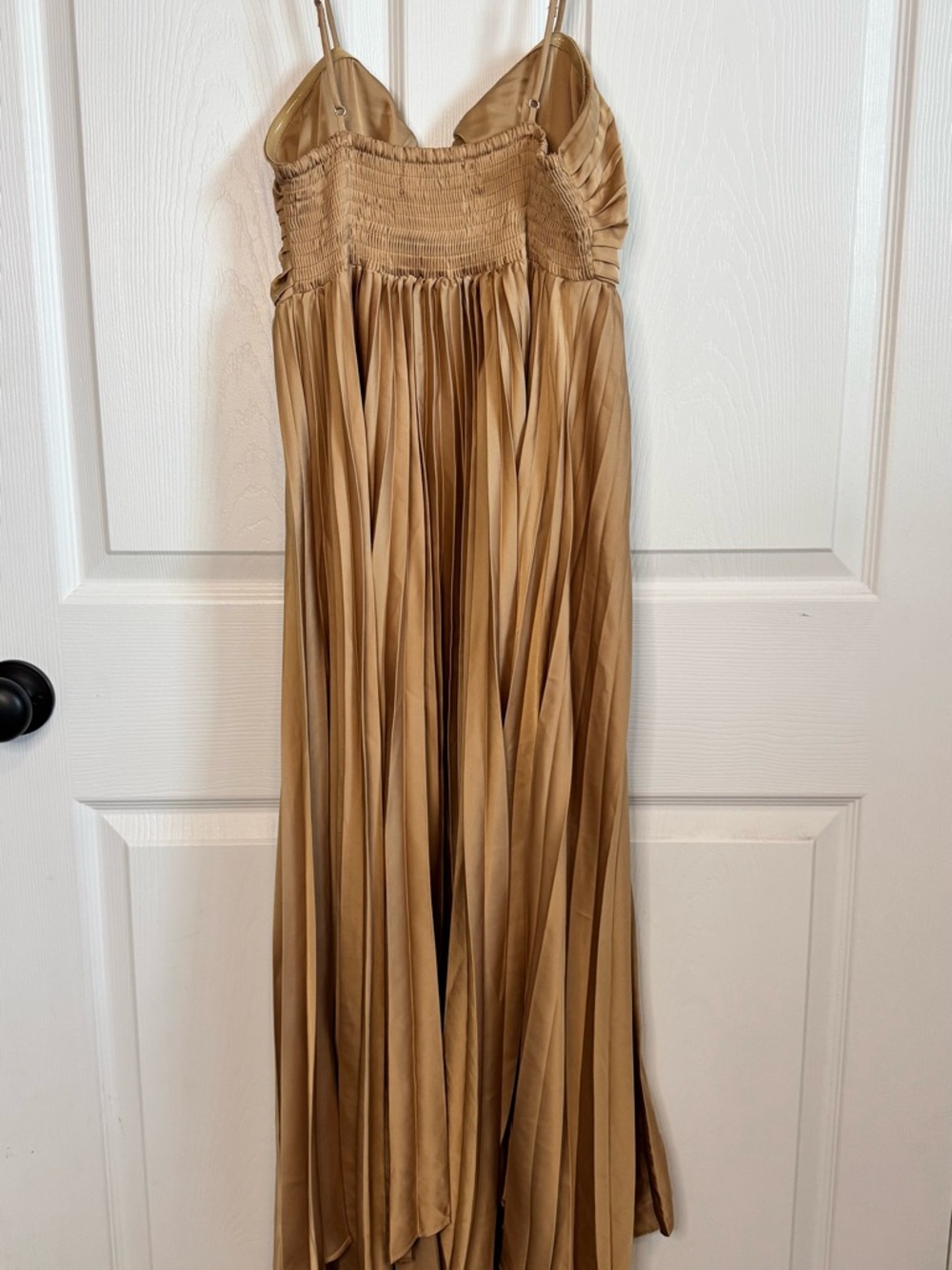 Petal & Pup Gold Satin Bow-Front Dress - Picture 3 of 4
